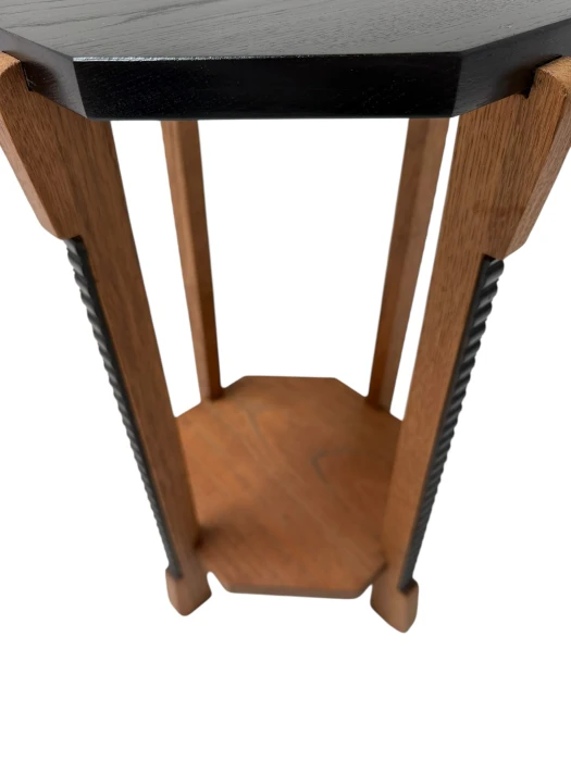 Art Deco Amsterdamse School Octagonal Pedestal Table, 1920s